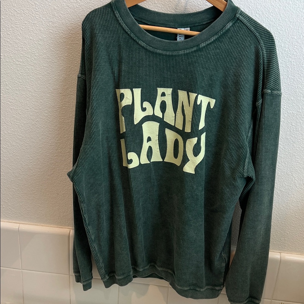 Green Long Sleeve 'Plant Lady' Top